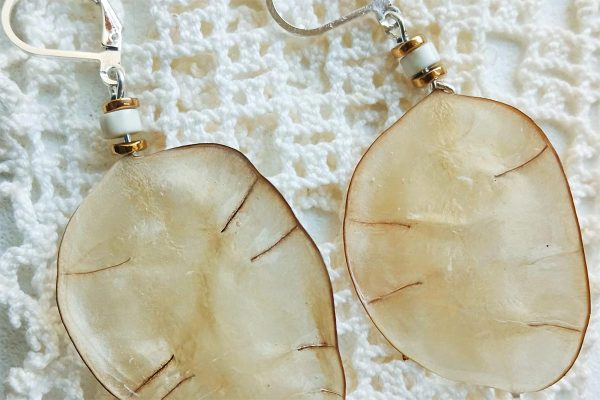 Le Lézard Miroité <br> Bijoux fleurs séchées résinées
